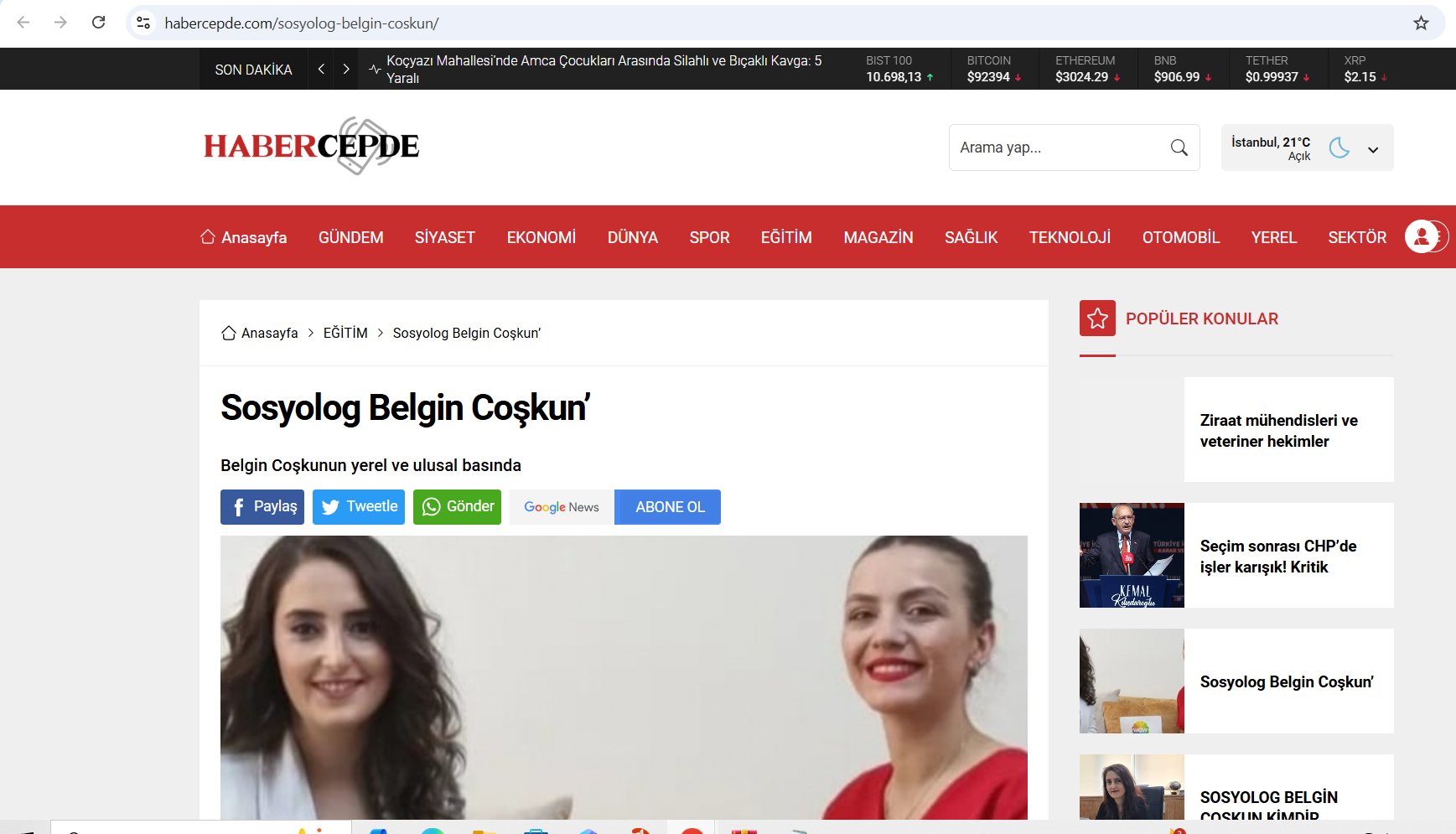 HaberCepDe – Belgin Coşkun